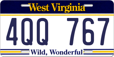 WV license plate 4QQ767