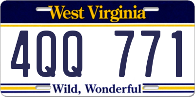 WV license plate 4QQ771