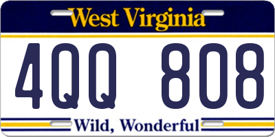 WV license plate 4QQ808