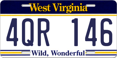 WV license plate 4QR146