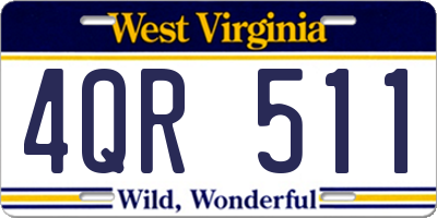 WV license plate 4QR511