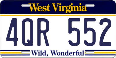WV license plate 4QR552