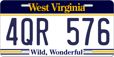 WV license plate 4QR576
