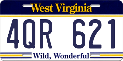WV license plate 4QR621