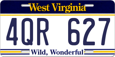 WV license plate 4QR627