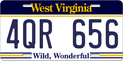 WV license plate 4QR656