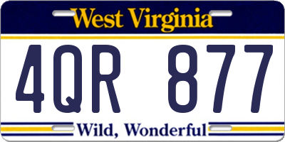 WV license plate 4QR877