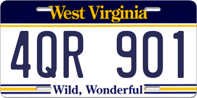 WV license plate 4QR901
