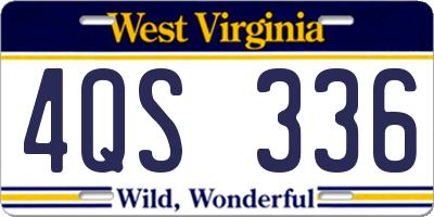 WV license plate 4QS336