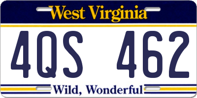 WV license plate 4QS462