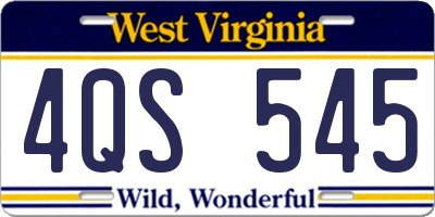 WV license plate 4QS545