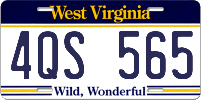 WV license plate 4QS565