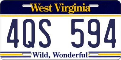 WV license plate 4QS594