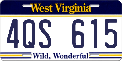 WV license plate 4QS615