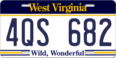 WV license plate 4QS682
