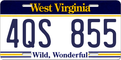 WV license plate 4QS855