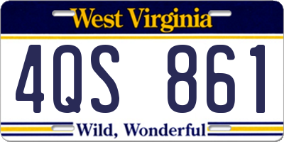 WV license plate 4QS861