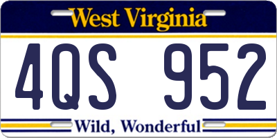 WV license plate 4QS952