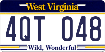 WV license plate 4QT048