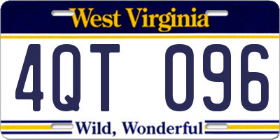 WV license plate 4QT096