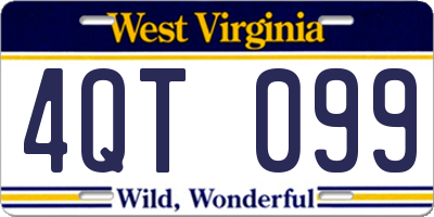 WV license plate 4QT099