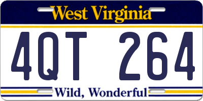 WV license plate 4QT264