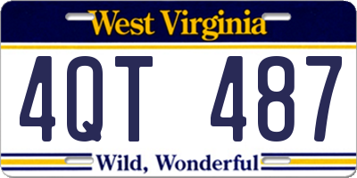 WV license plate 4QT487