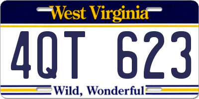 WV license plate 4QT623