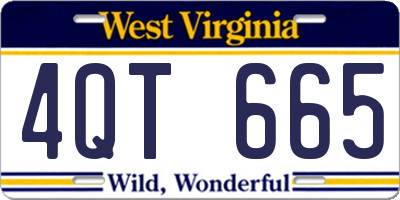 WV license plate 4QT665
