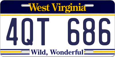 WV license plate 4QT686