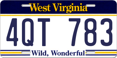 WV license plate 4QT783
