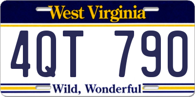 WV license plate 4QT790