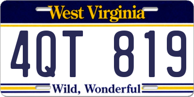WV license plate 4QT819