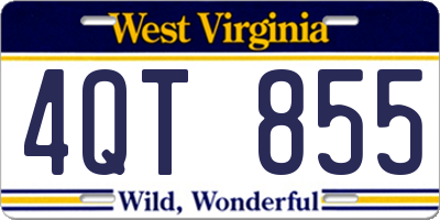 WV license plate 4QT855