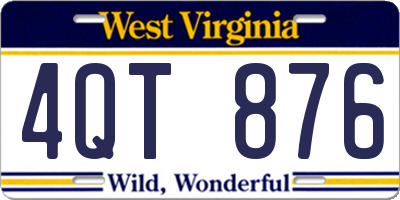 WV license plate 4QT876