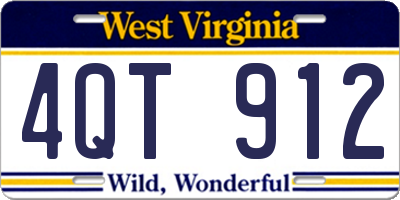 WV license plate 4QT912