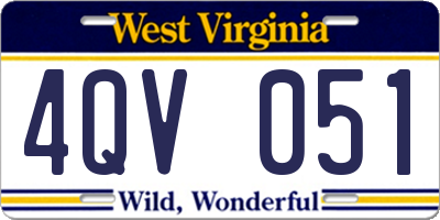 WV license plate 4QV051