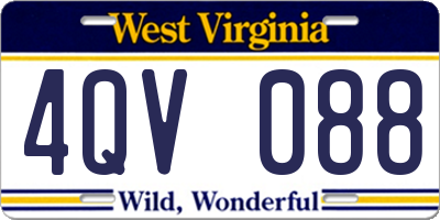 WV license plate 4QV088