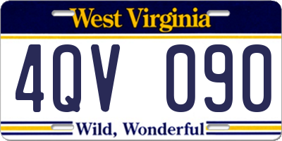 WV license plate 4QV090