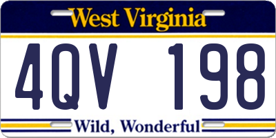 WV license plate 4QV198