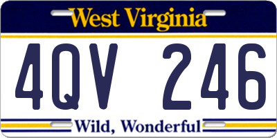 WV license plate 4QV246