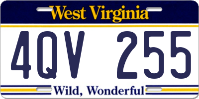 WV license plate 4QV255