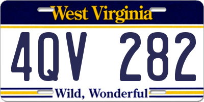 WV license plate 4QV282
