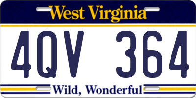 WV license plate 4QV364