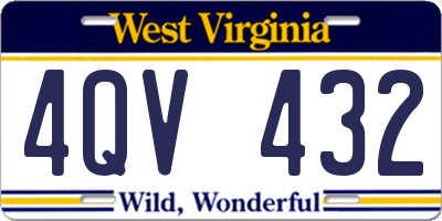 WV license plate 4QV432