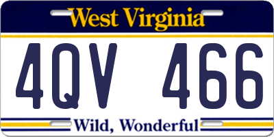 WV license plate 4QV466