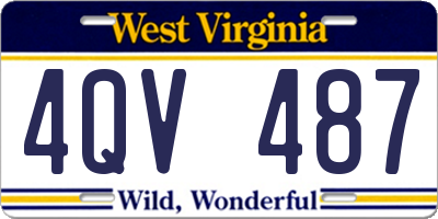 WV license plate 4QV487