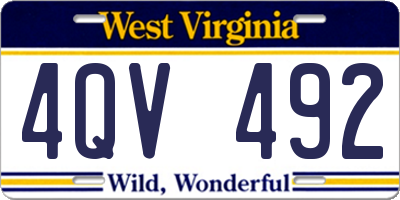 WV license plate 4QV492