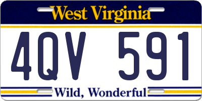 WV license plate 4QV591