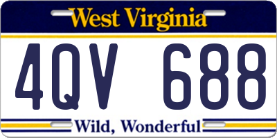 WV license plate 4QV688